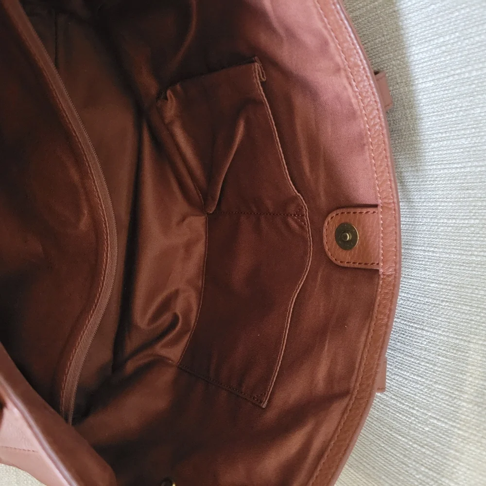 Fossil Brown Leather Tote Bag - Picture 7 of 7